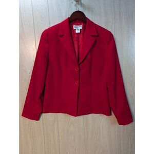 VTG Pendleton Blazer Jacket Womens 8 Red Virgin Wool Classic Preppy USA Made